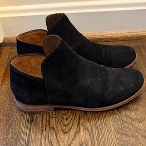 Frye Black Suede Ankle Boots